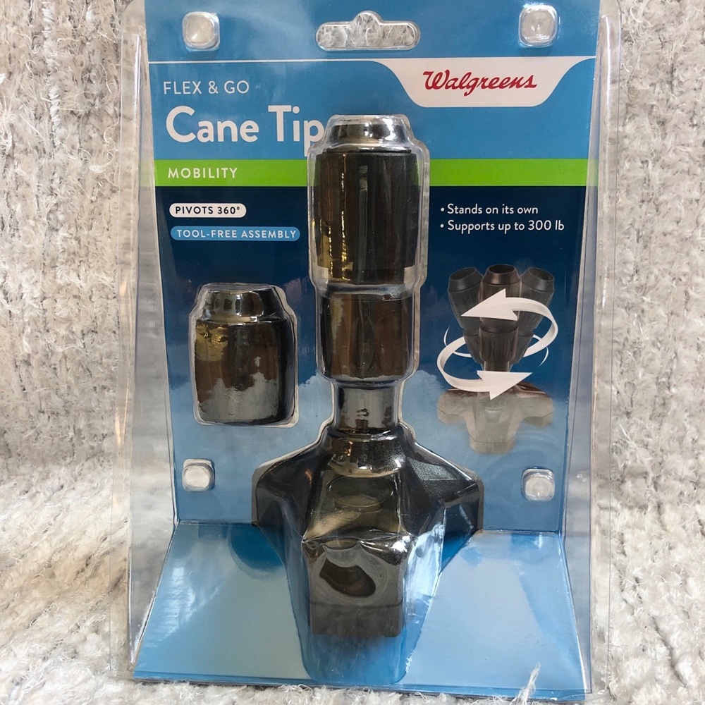 🆕New w/tag FLEX & GO CANE TIP pivots 360 degrees